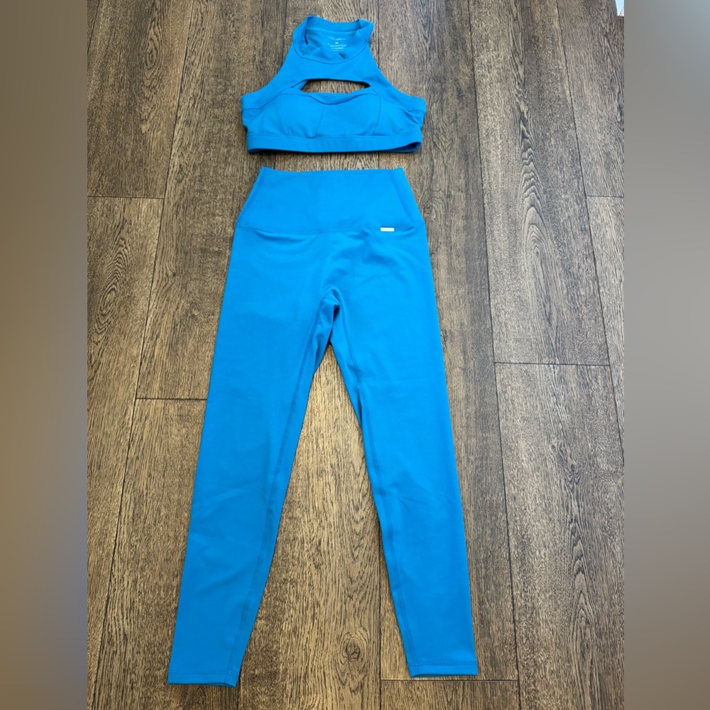 Cleo Harper Vibrant Teal Blue Sport Bra and Leggings Set
